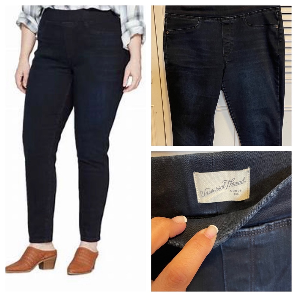 Beautiful thick high rise pull on jean jeggings